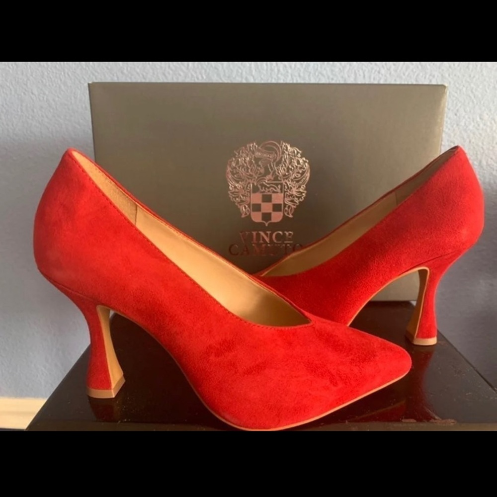 NEW Vince Camuto Ishani Red heels 6